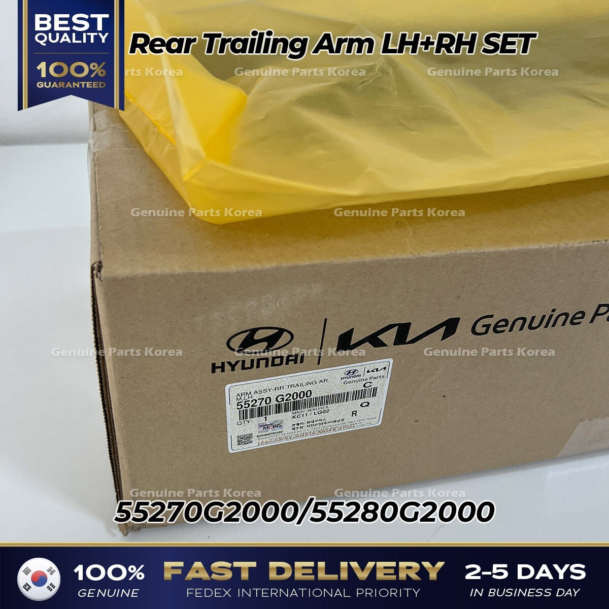 Genuine Rear Trailing Arm LH RH SET for Hyundai Ioniq Kia Niro