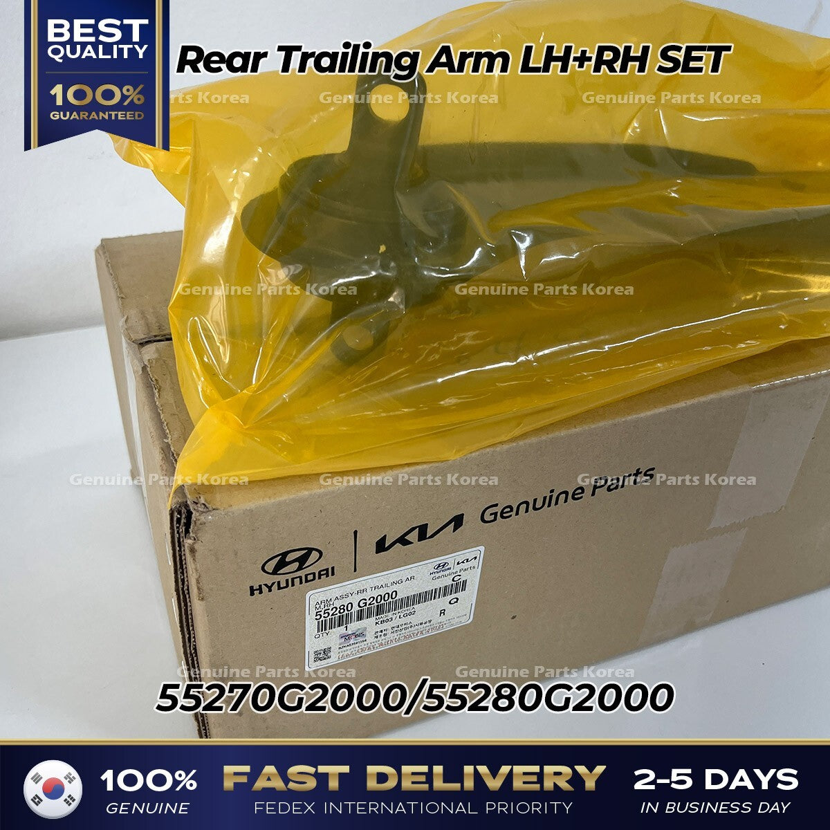 Genuine Rear Trailing Arm LH RH SET for Hyundai Ioniq Kia Niro