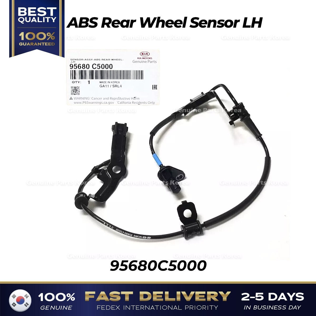 Genuine ABS Rear Wheel Sensor LH 95680C5000 for Kia Sorento