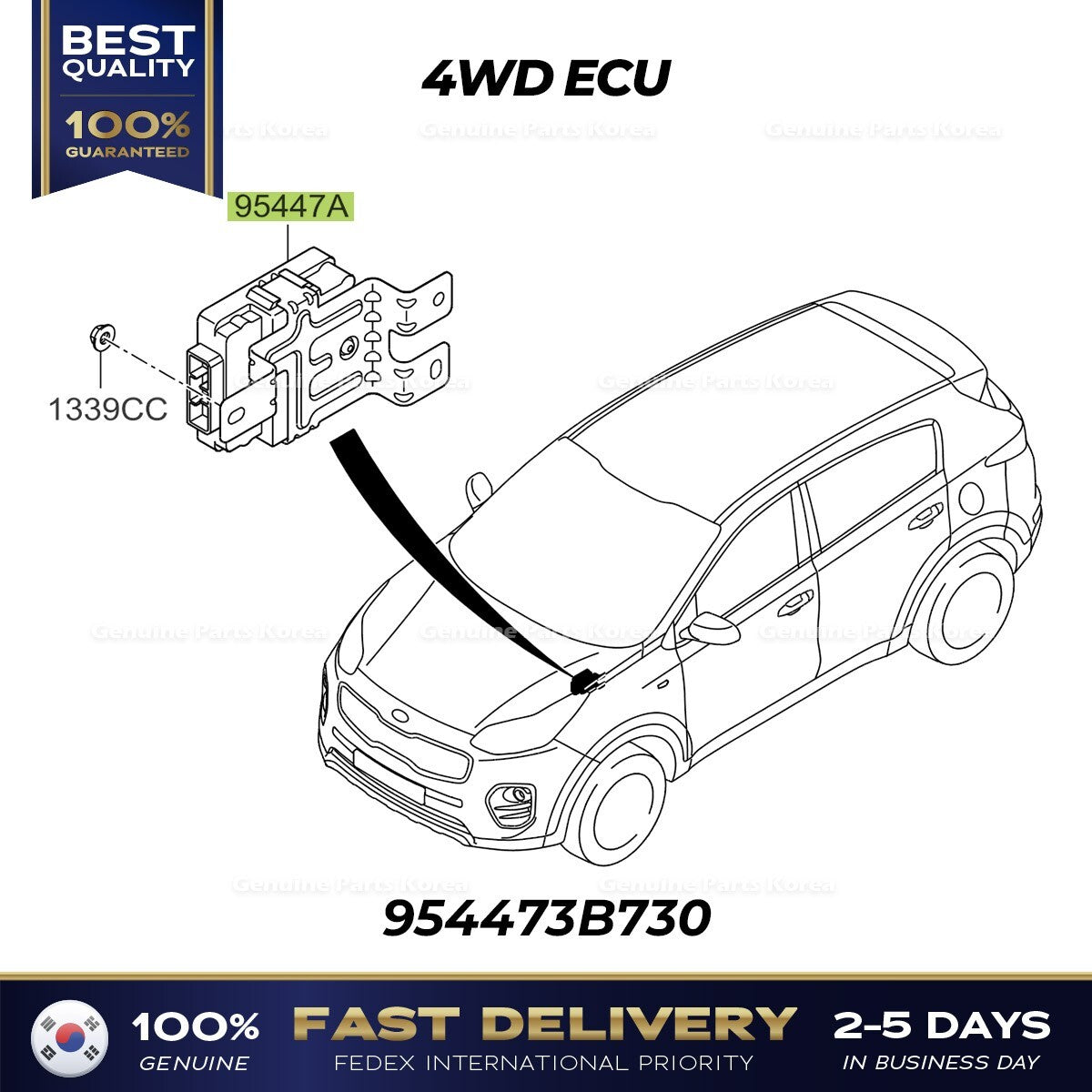 Genuine 4WD ECU 954473B730 for Hyundai Tucson Kia Sportage