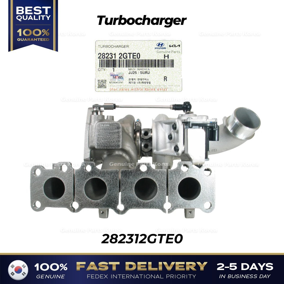 Genuine Turbocharger 282312GTE0 for Hyundai Elantra N Kona N
