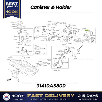 Genuine Canister & Holder 31410A5800 for Hyundai Elantra GT