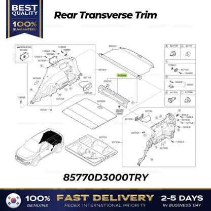 Genuine Rear Transverse Trim 85770D3000TRY for Hyundai Tucson