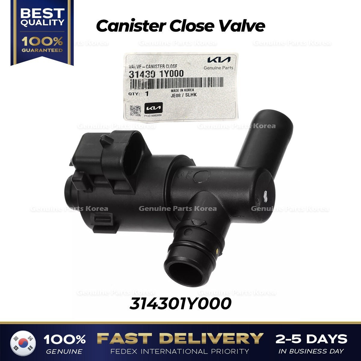 Genuine Canister Close Valve 314301Y000 for Hyundai Elantra Ioniq Kia Forte