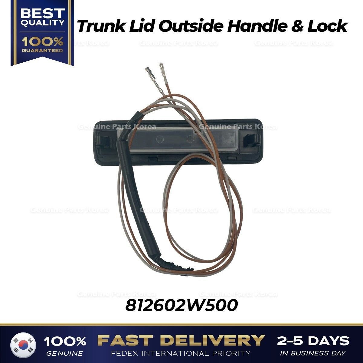 Genuine Trunk Lid Outside Handle & Lock 812602W500 for Hyundai Santa Fe