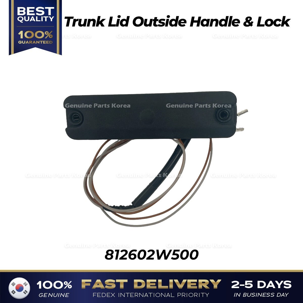 Genuine Trunk Lid Outside Handle & Lock 812602W500 for Hyundai Santa Fe