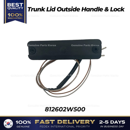 Genuine Trunk Lid Outside Handle & Lock 812602W500 for Hyundai Santa Fe