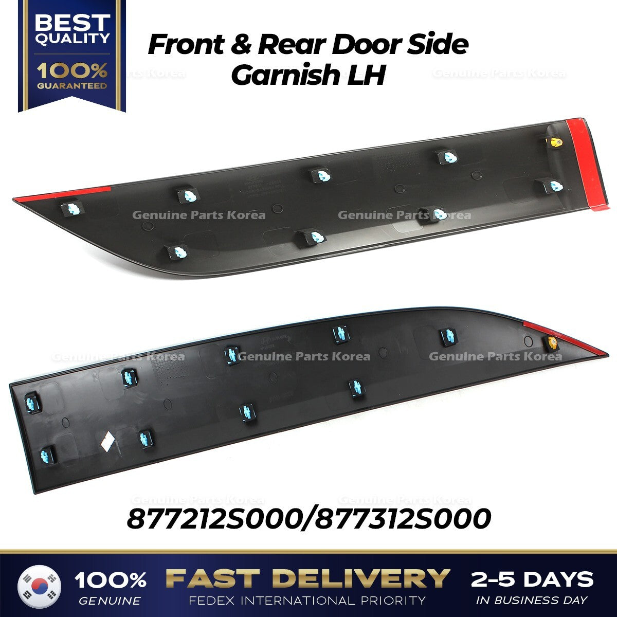 Genuine Front & Rear Door Side Garnish LH for Hyundai Tucson