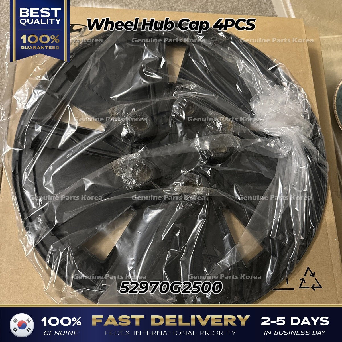 Genuine Wheel Hub Cap 4PCS 52970G2500 for Hyundai Ioniq