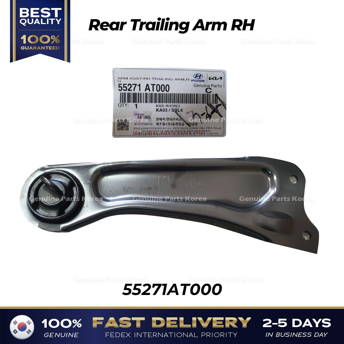 Genuine Rear Trailing Arm RH 55271AT000 for Hyundai Kona Kia Niro