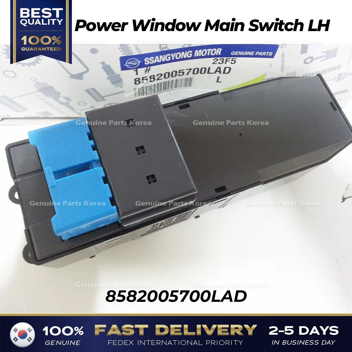 Genuine Power Window Main Switch LH 8582005700LAD for Ssangyong Musso