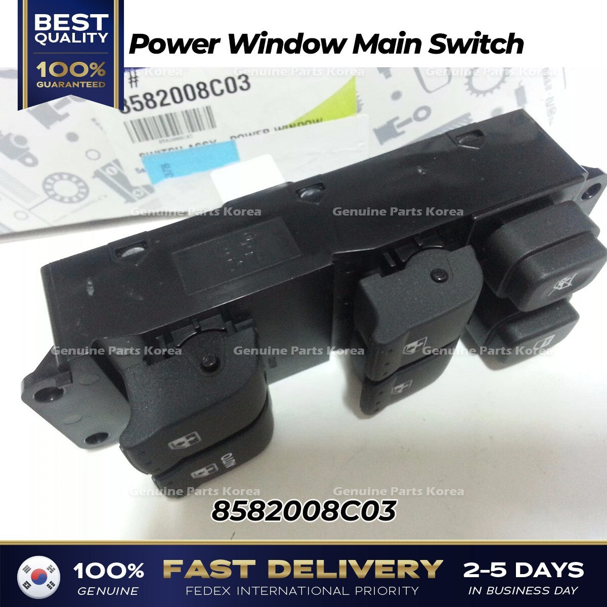 Genuine Power Window Main Switch 8582008C03 for Ssangyong Rexton