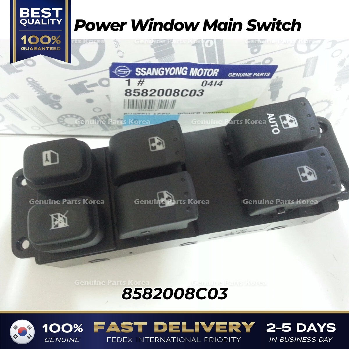 Genuine Power Window Main Switch 8582008C03 for Ssangyong Rexton