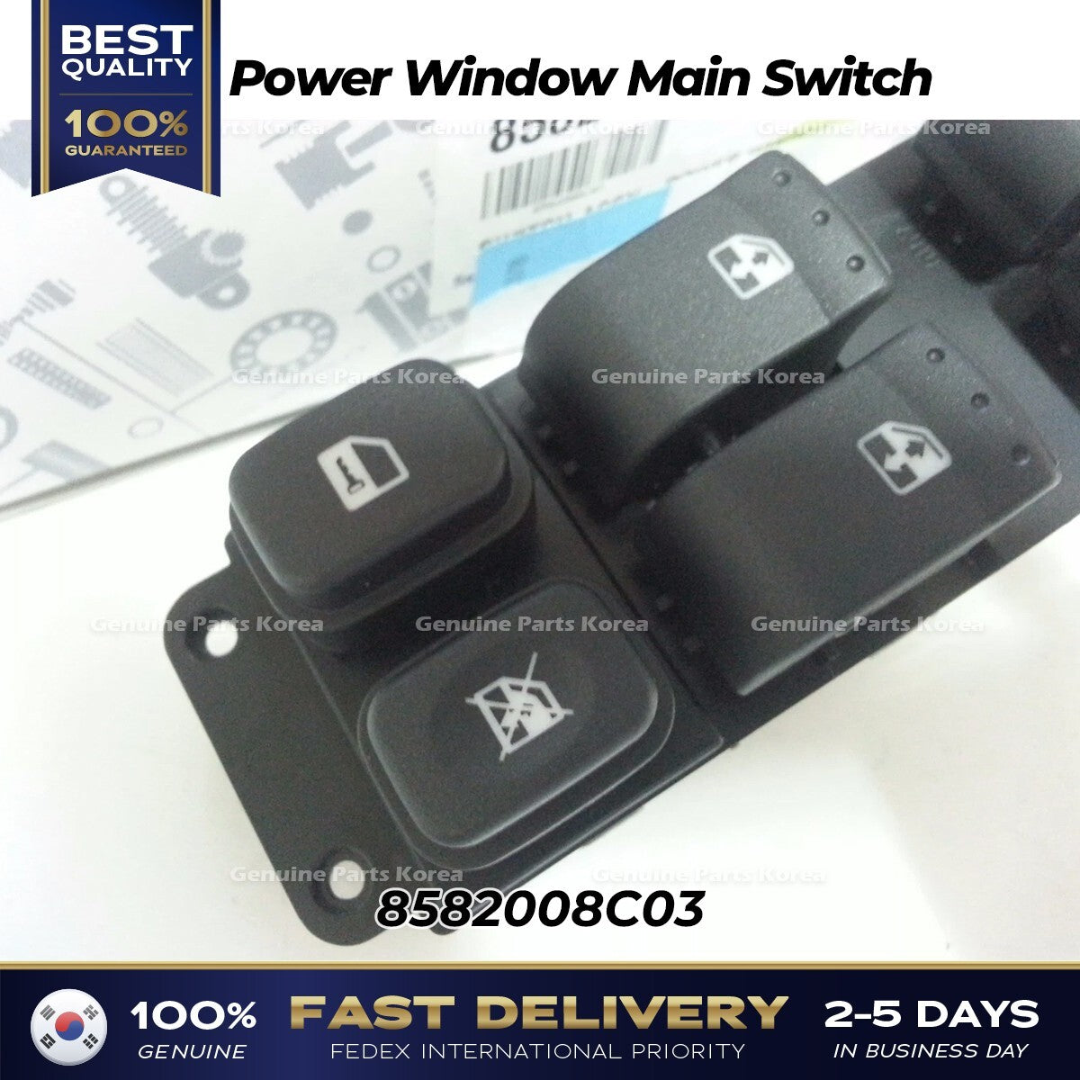 Genuine Power Window Main Switch 8582008C03 for Ssangyong Rexton