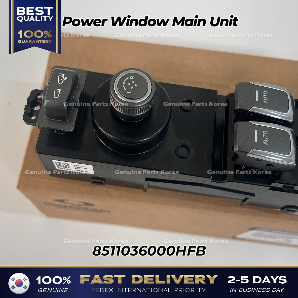 Genuine Power Window Main Unit 8511036000HFB for Ssangyong Rexton G4