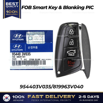 Genuine FOB Smart Key & Blanking PIC 954403V035 for Hyundai Azera