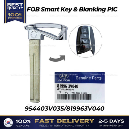 Genuine FOB Smart Key & Blanking PIC 954403V035 for Hyundai Azera