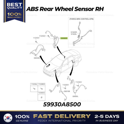 Genuine ABS Rear Wheel Sensor RH 59930A8500 for Kia Optima Hybrid