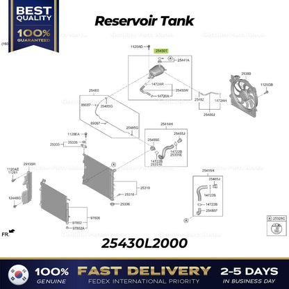 Genuine Reservoir Tank 25430L2000 for Hyundai Sonata Kia K5