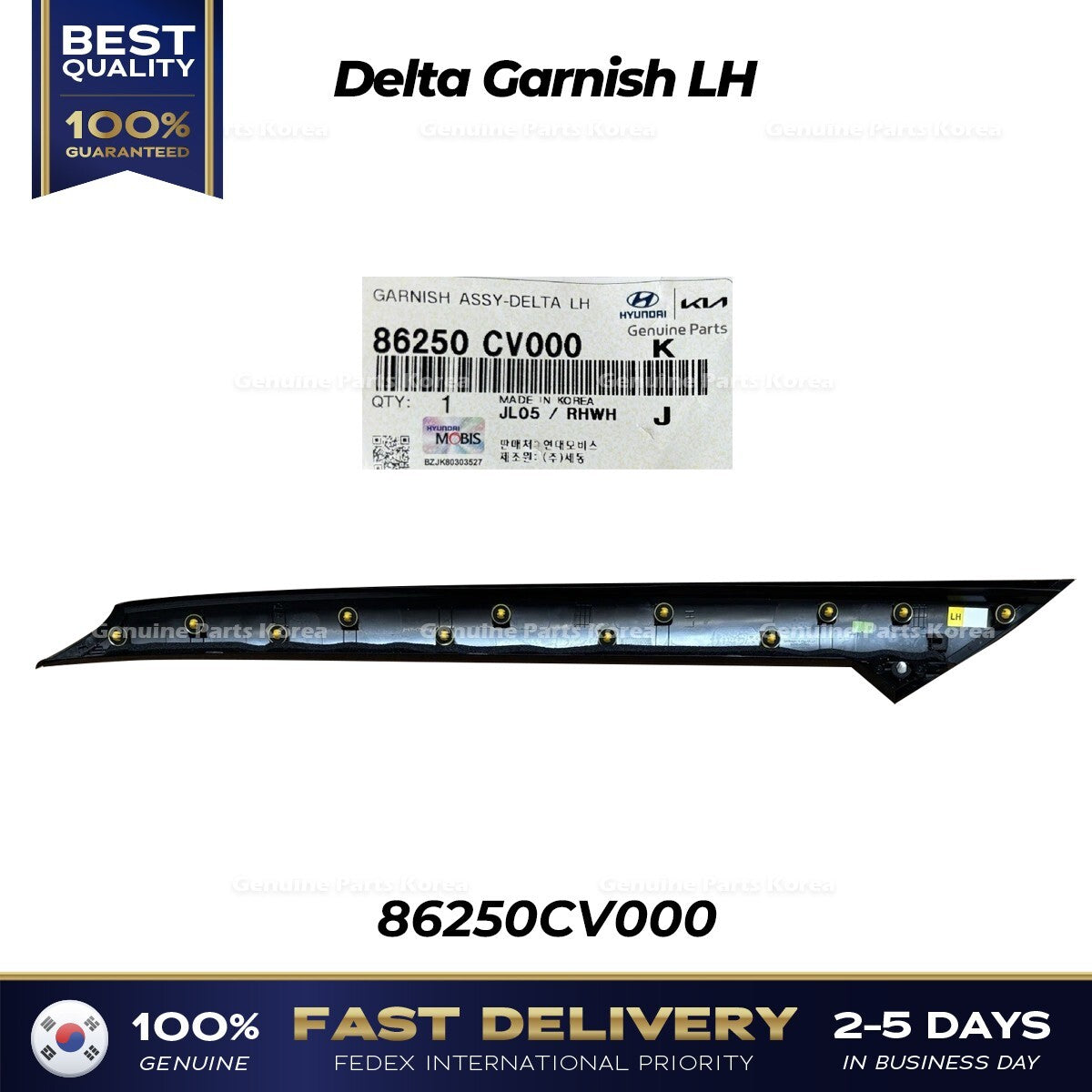 Genuine Delta Garnish LH 86250CV000 for Kia EV6