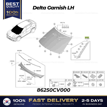 Genuine Delta Garnish LH 86250CV000 for Kia EV6