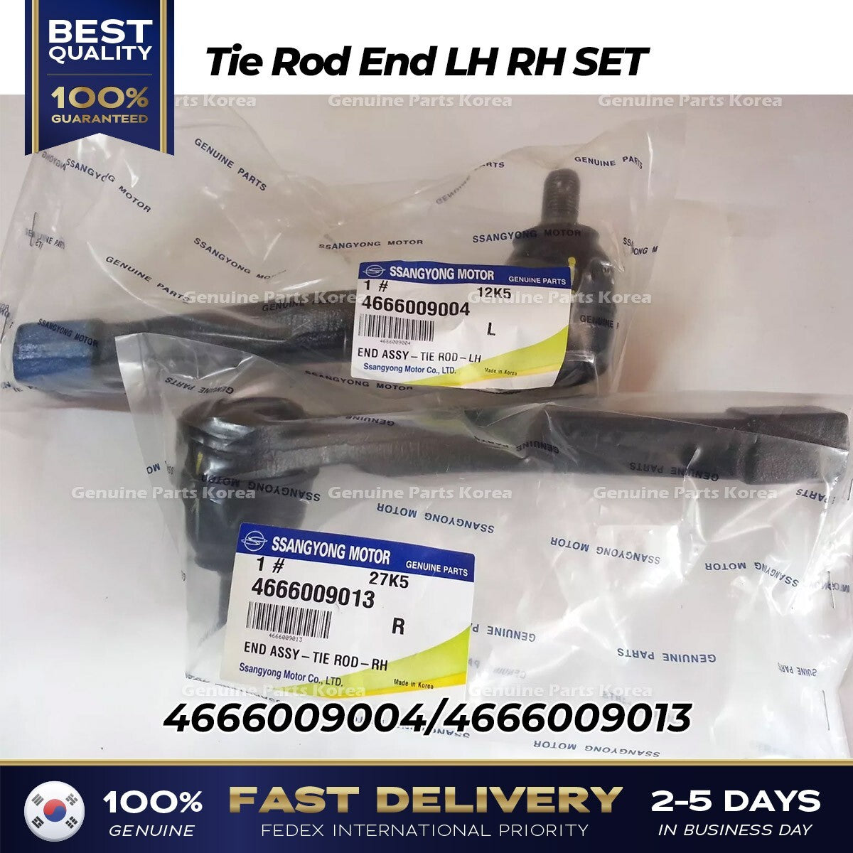 Genuine Tie Rod End LH RH SET 4666009004 4666009013 for Ssangyong Actyon