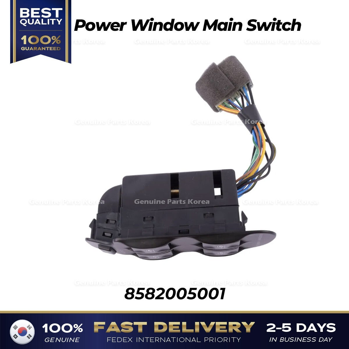 Genuine Power Window Main Switch 8582005001 for Ssangyong Musso