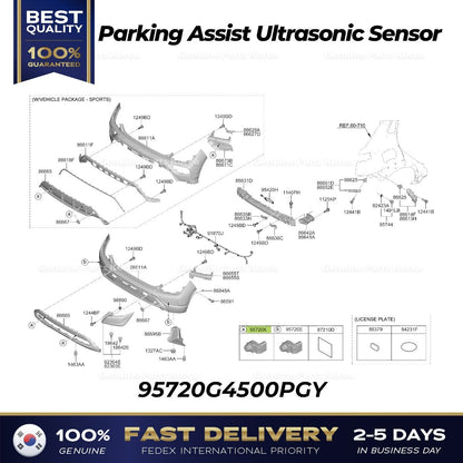 Genuine Parking Assist Ultrasonic Sensor 95720G4500PGY for Hyundai Kona