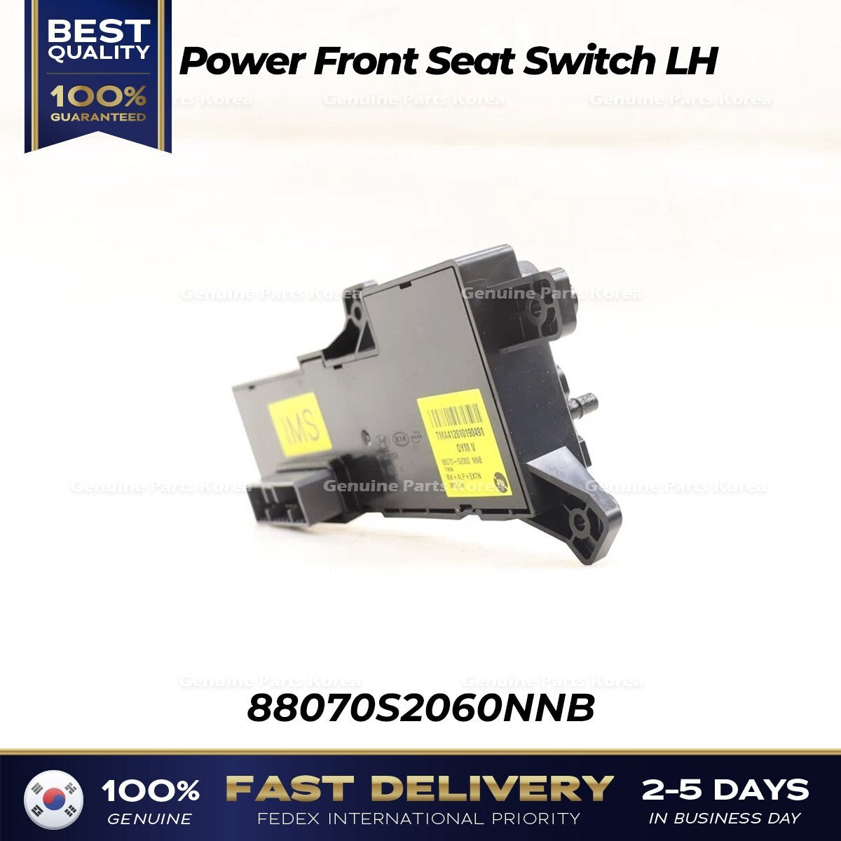 Genuine Power Front Seat Switch LH 88070S2060NNB for Hyundai Palisade