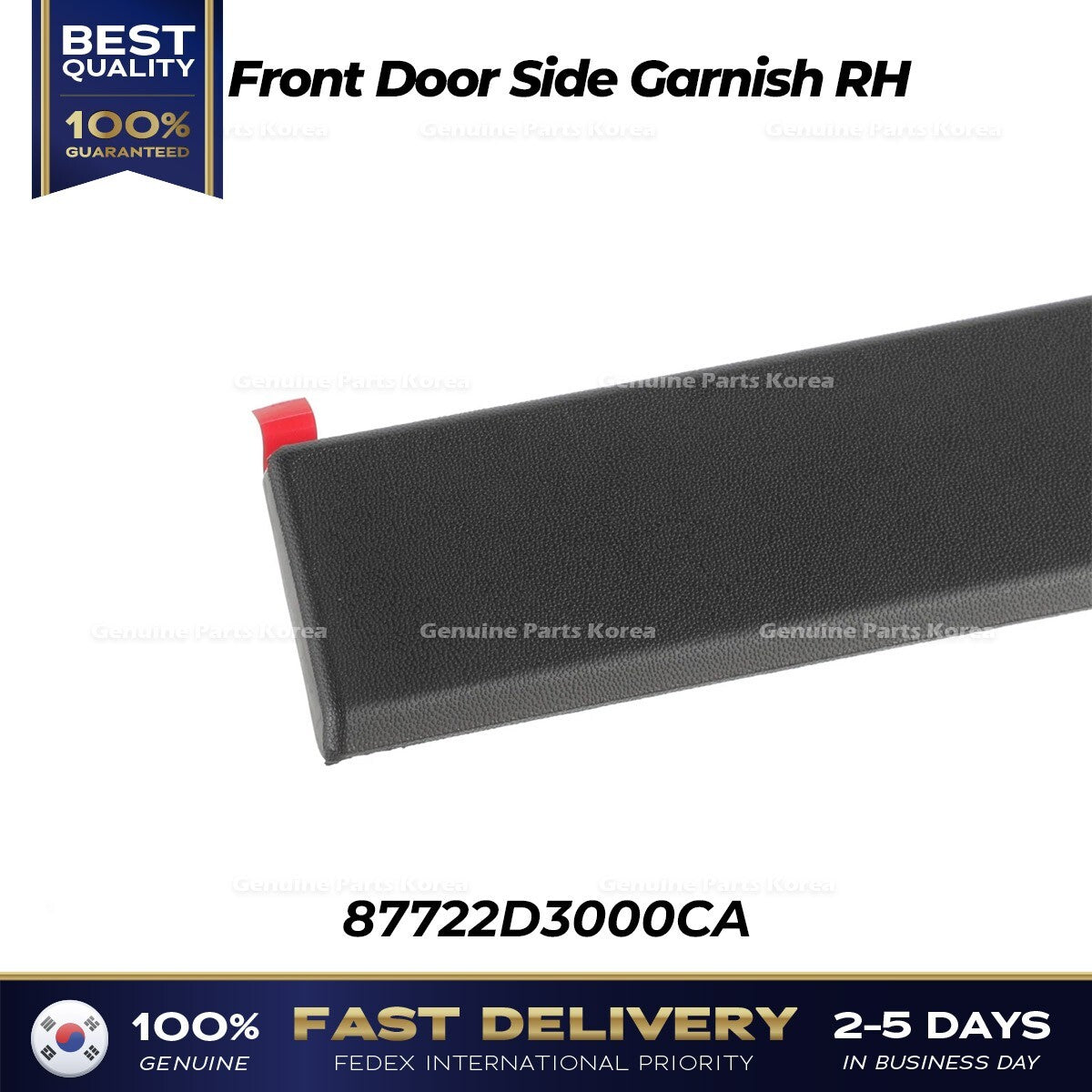 Genuine Front Door Side Garnish RH 87722D3000CA for Hyundai Tucson