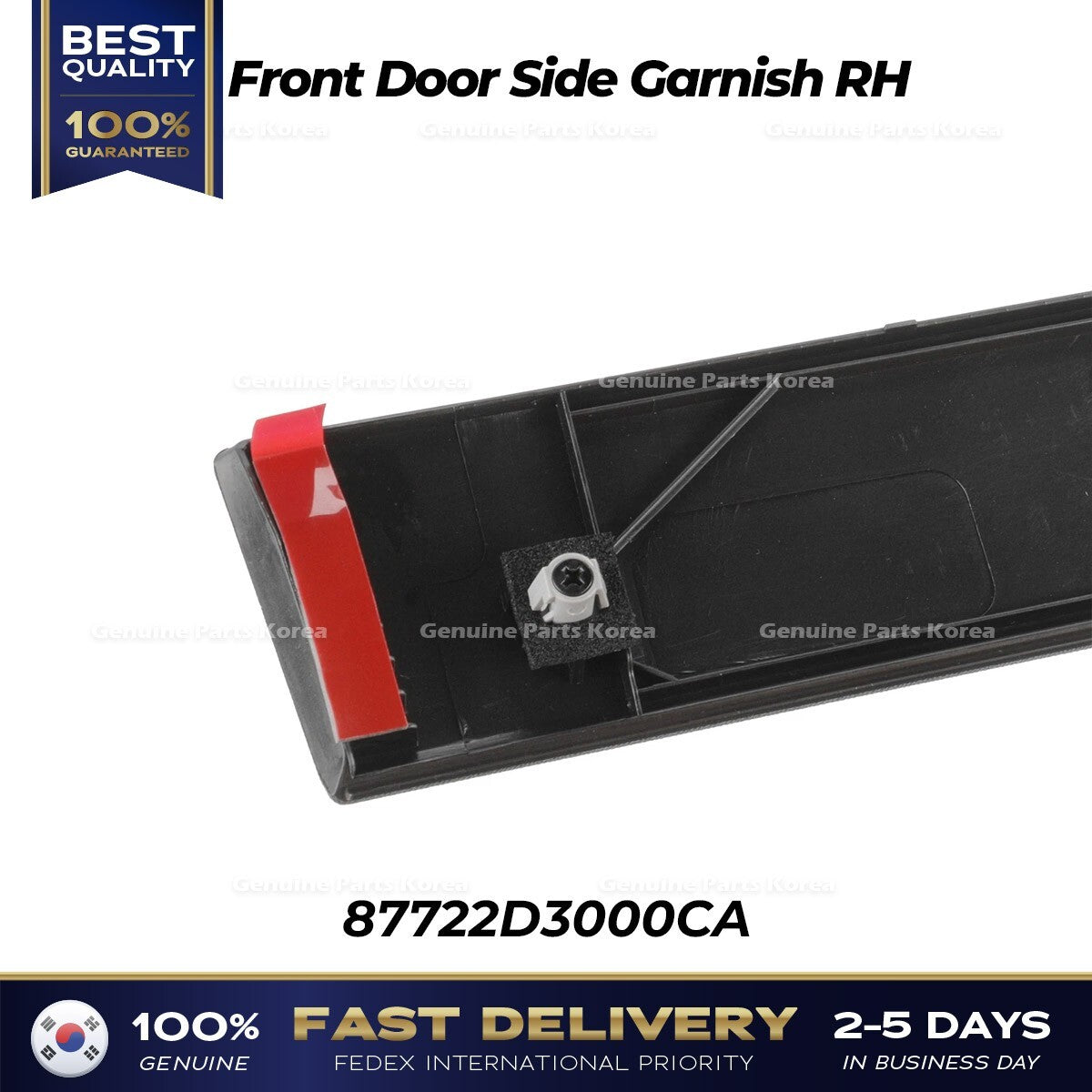 Genuine Front Door Side Garnish RH 87722D3000CA for Hyundai Tucson