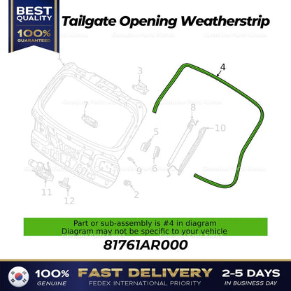 Genuine Tailgate Opening Weatherstrip 81761AR000 for Hyundai Genesis GV70