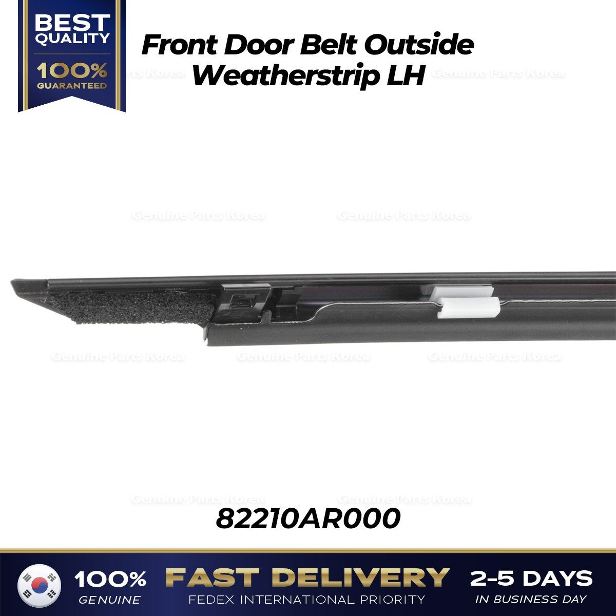 Genuine Front Door Belt Outside Weatherstrip LH 82210AR000 for Genesis GV70