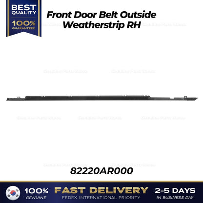 Genuine Front Door Belt Outside Weatherstrip RH 82220AR000 for Genesis GV70