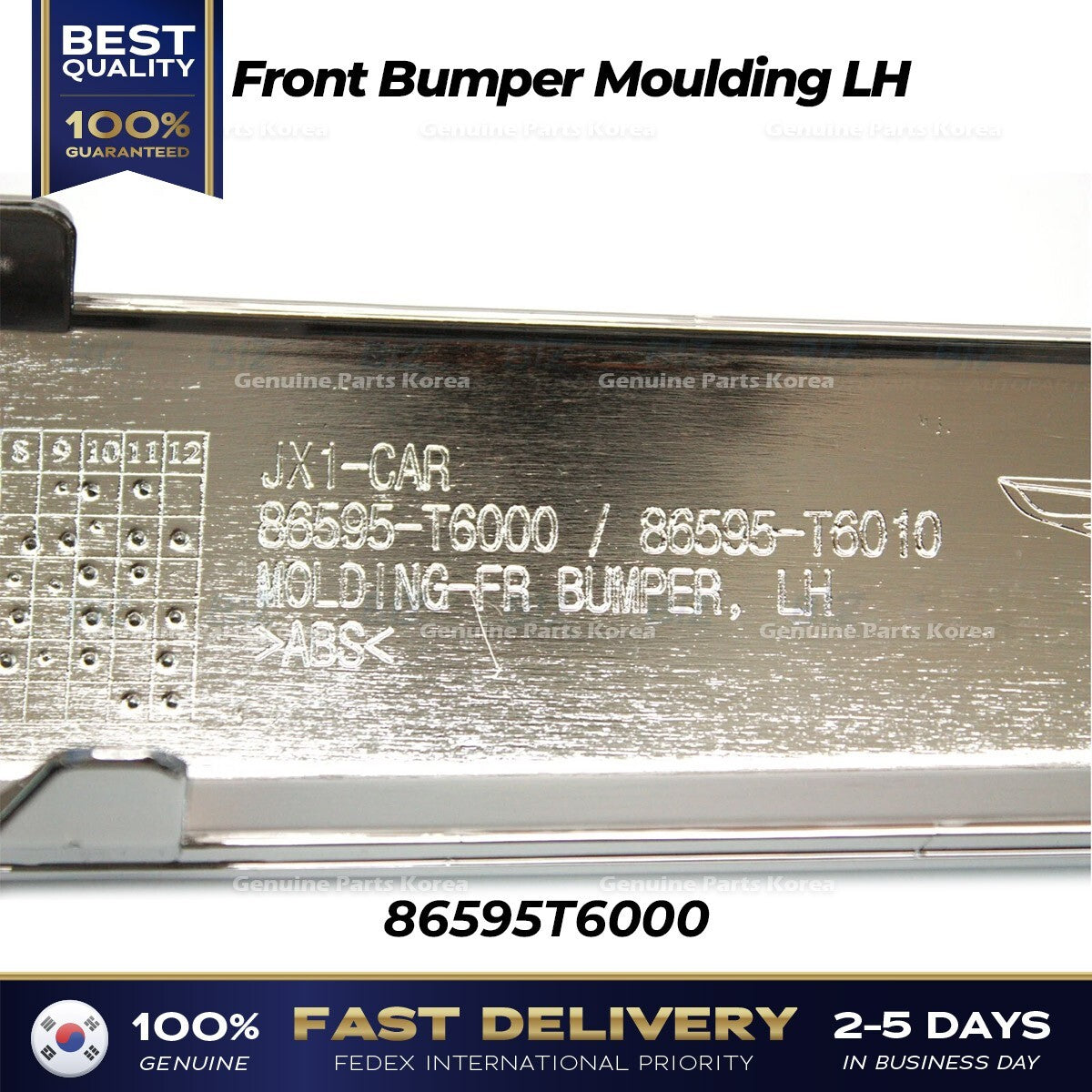 Genuine Front Bumper Moulding LH 86595T6000 for Hyundai Genesis GV80