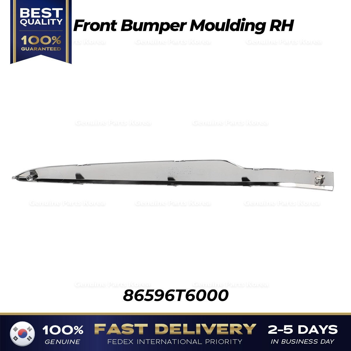 Genuine Front Bumper Moulding RH 86596T6000 for Hyundai Genesis GV80