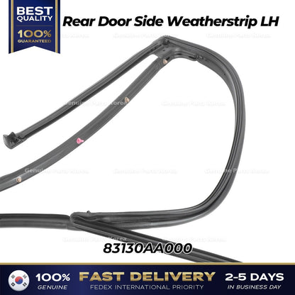 Genuine Rear Door Side Weatherstrip LH 83130AA000 for Hyundai Elantra