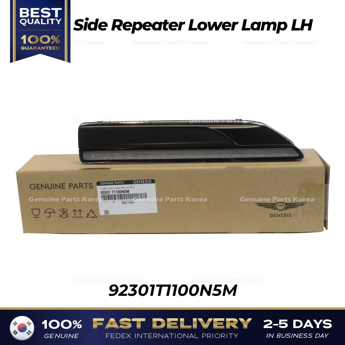Genuine Side Repeater Lower Lamp LH 92301T1100N5M for Hyundai Genesis G80