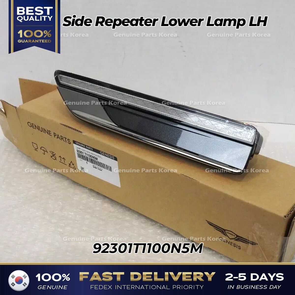 Genuine Side Repeater Lower Lamp LH 92301T1100N5M for Hyundai Genesis G80
