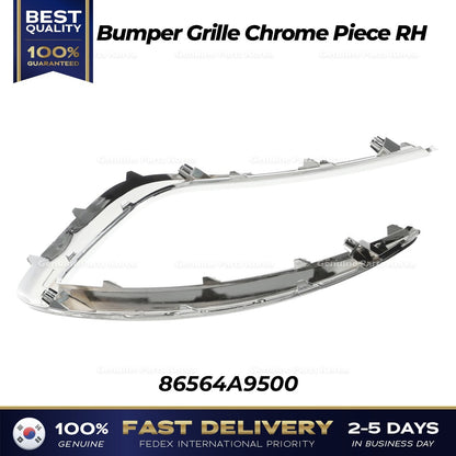 Genuine Bumper Grille Chrome Piece RH 86564A9500 for Kia Sedona