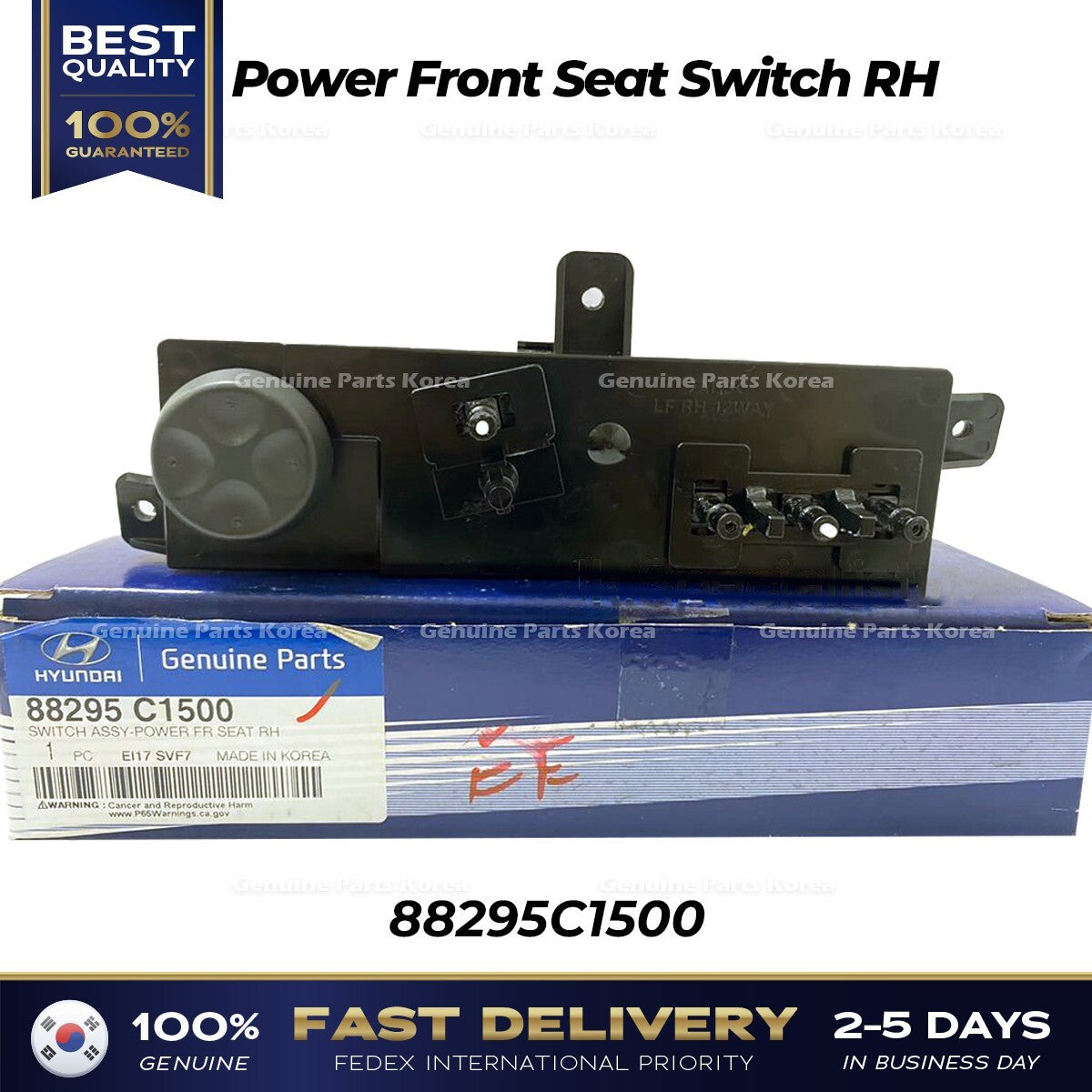 Genuine Power Front Seat Switch RH 88295C1500 for Hyundai Sonata