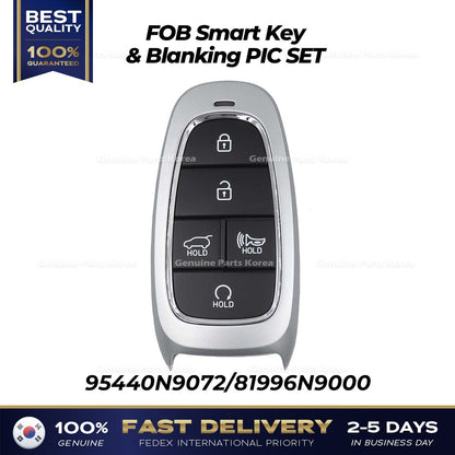 Genuine FOB Smart Key & Blanking PIC SET 95440N9072 for Hyundai Tucson
