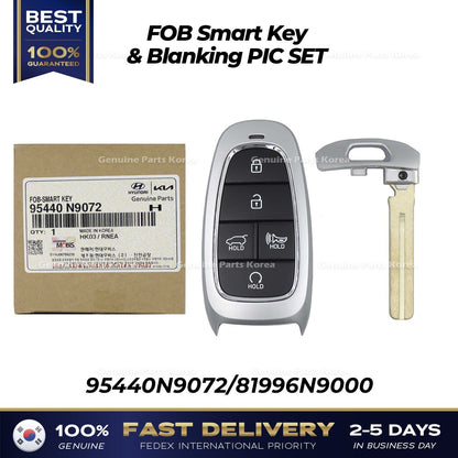 Genuine FOB Smart Key & Blanking PIC SET 95440N9072 for Hyundai Tucson