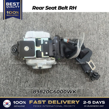 Genuine Rear Seat Belt RH 89820G6000WK for Kia Picanto