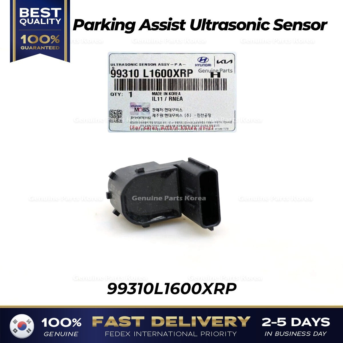 Genuine Parking Assist Ultrasonic Sensor 99310L1600XRP for Hyundai Sonata