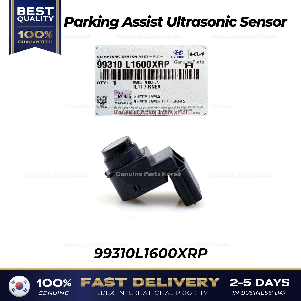 Genuine Parking Assist Ultrasonic Sensor 99310L1600XRP for Hyundai Sonata