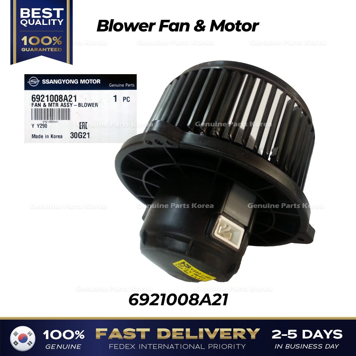 Genuine Blower Fan & Motor 6921008A21 for Ssangyong Rodius Turismo