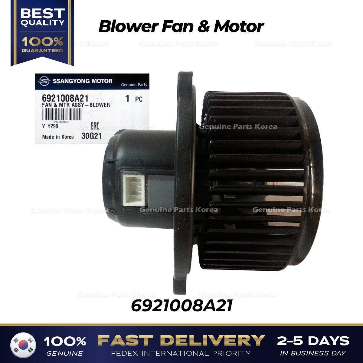 Genuine Blower Fan & Motor 6921008A21 for Ssangyong Rodius Turismo