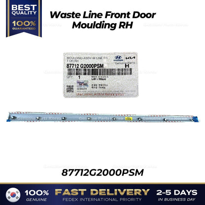 Genuine Waste Line Front Door Moulding RH 87712G2000PSM for Hyundai Ioniq
