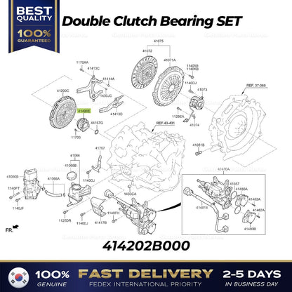 Genuine Double Clutch Bearing SET 414202B000 for Hyundai Elantra Kia Niro
